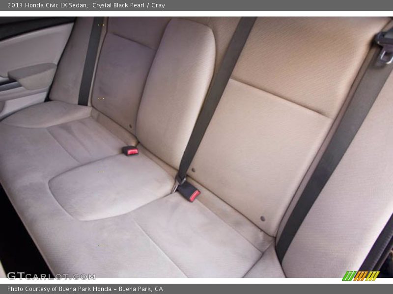 Crystal Black Pearl / Gray 2013 Honda Civic LX Sedan