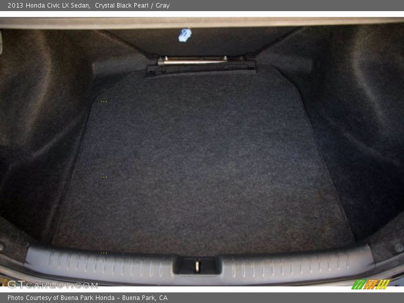 Crystal Black Pearl / Gray 2013 Honda Civic LX Sedan