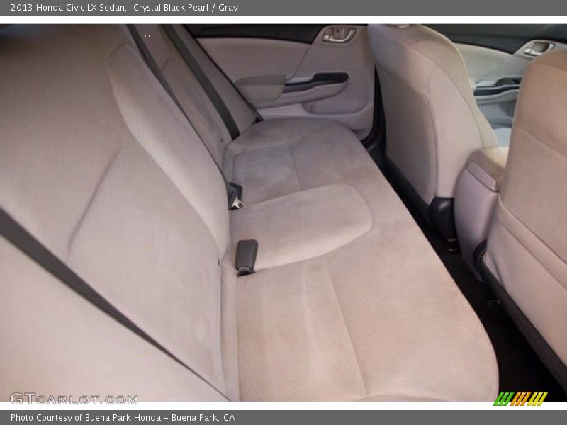 Crystal Black Pearl / Gray 2013 Honda Civic LX Sedan