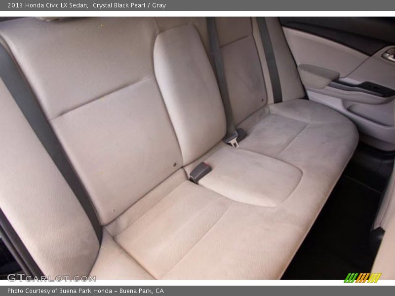 Crystal Black Pearl / Gray 2013 Honda Civic LX Sedan