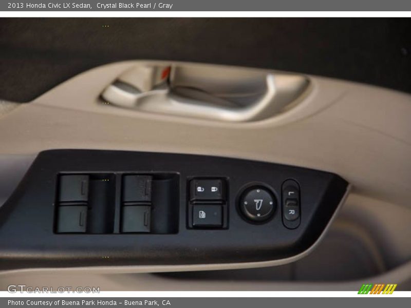 Crystal Black Pearl / Gray 2013 Honda Civic LX Sedan