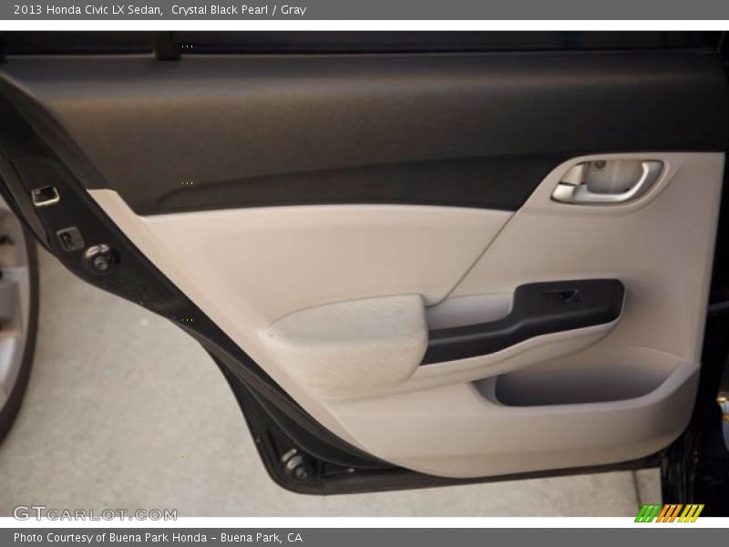 Crystal Black Pearl / Gray 2013 Honda Civic LX Sedan