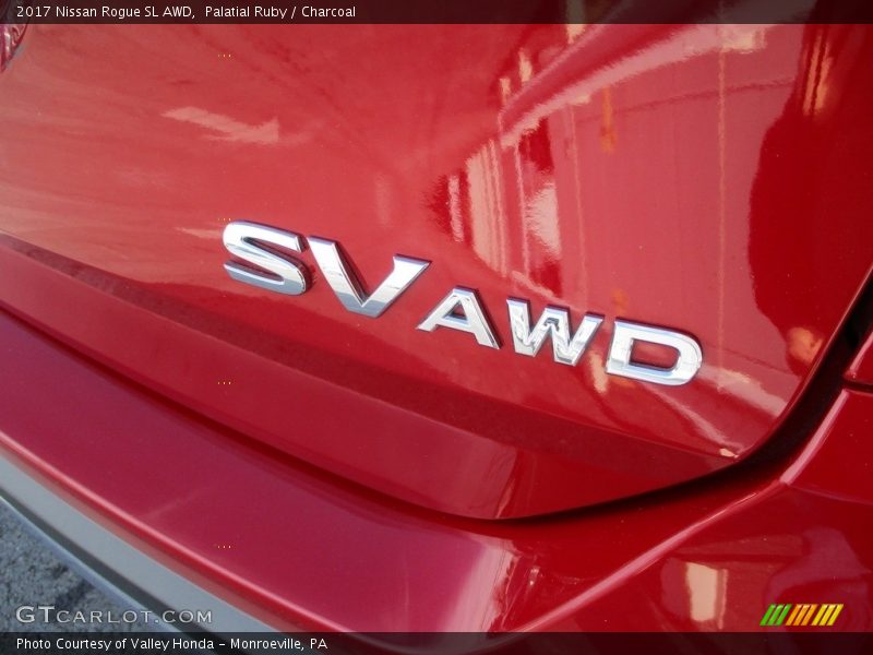 Palatial Ruby / Charcoal 2017 Nissan Rogue SL AWD