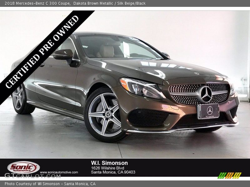 Dakota Brown Metallic / Silk Beige/Black 2018 Mercedes-Benz C 300 Coupe