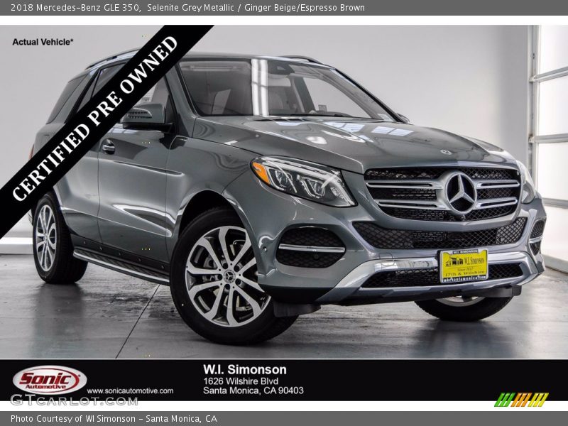 Selenite Grey Metallic / Ginger Beige/Espresso Brown 2018 Mercedes-Benz GLE 350