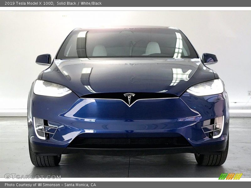 Solid Black / White/Black 2019 Tesla Model X 100D