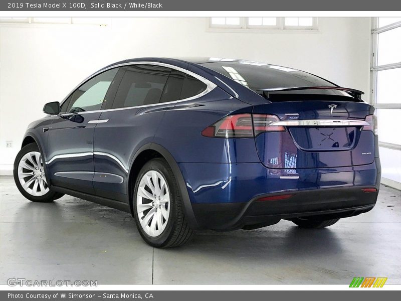 Solid Black / White/Black 2019 Tesla Model X 100D