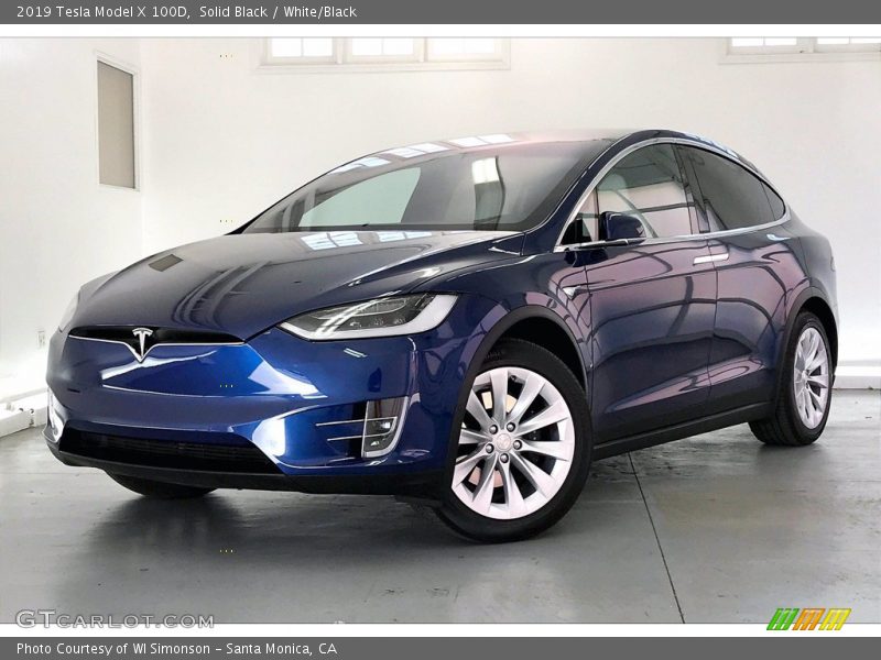 Solid Black / White/Black 2019 Tesla Model X 100D