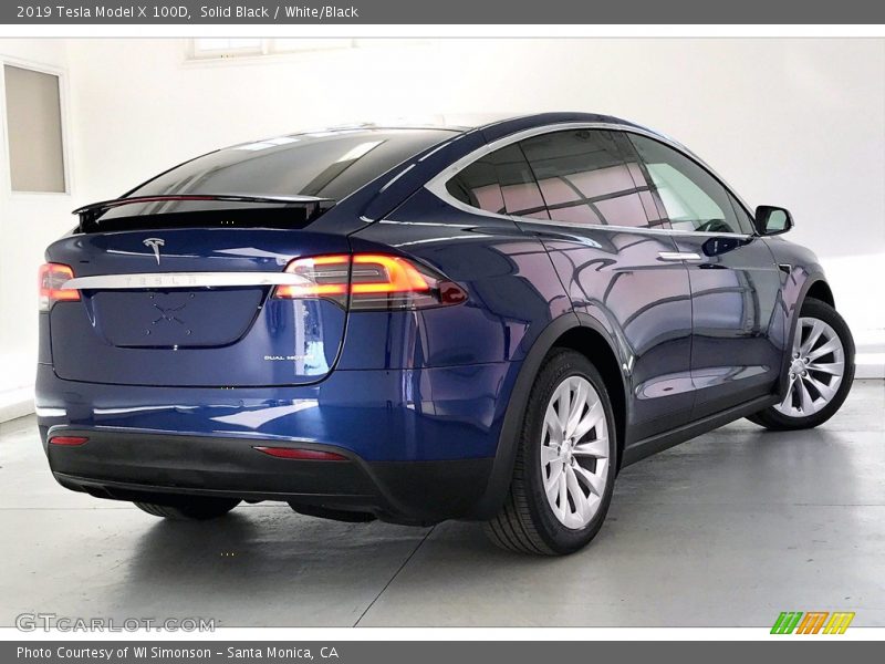 Solid Black / White/Black 2019 Tesla Model X 100D