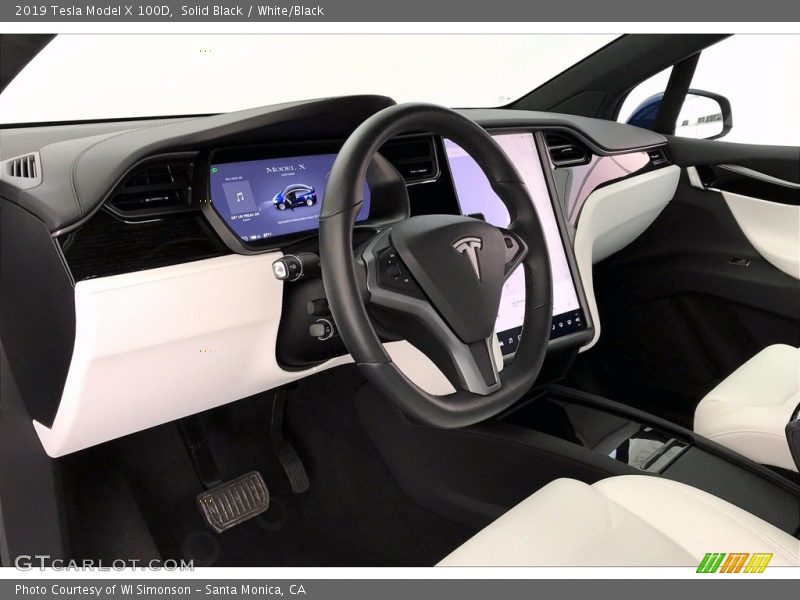 Solid Black / White/Black 2019 Tesla Model X 100D