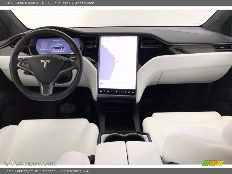 Solid Black / White/Black 2019 Tesla Model X 100D