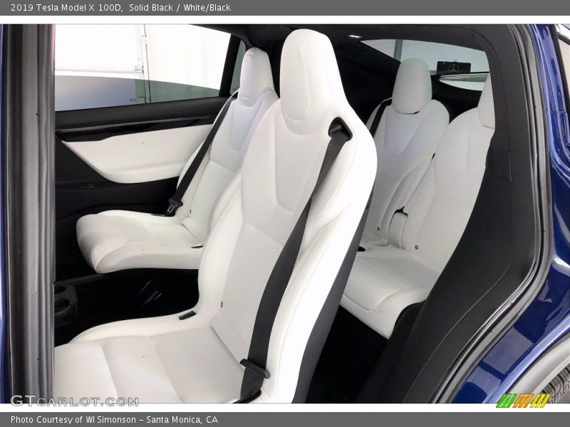 Solid Black / White/Black 2019 Tesla Model X 100D
