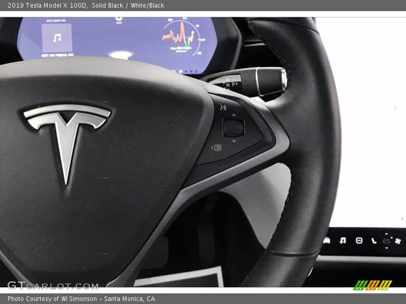 Solid Black / White/Black 2019 Tesla Model X 100D