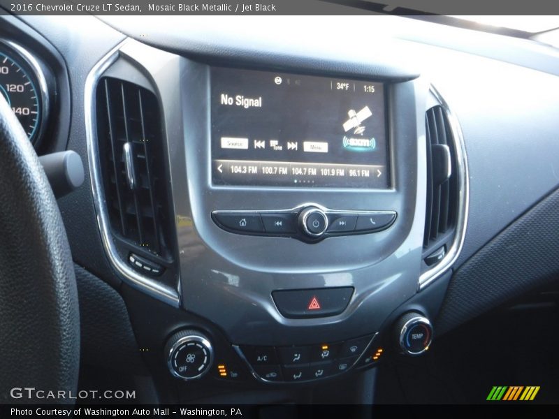 Mosaic Black Metallic / Jet Black 2016 Chevrolet Cruze LT Sedan