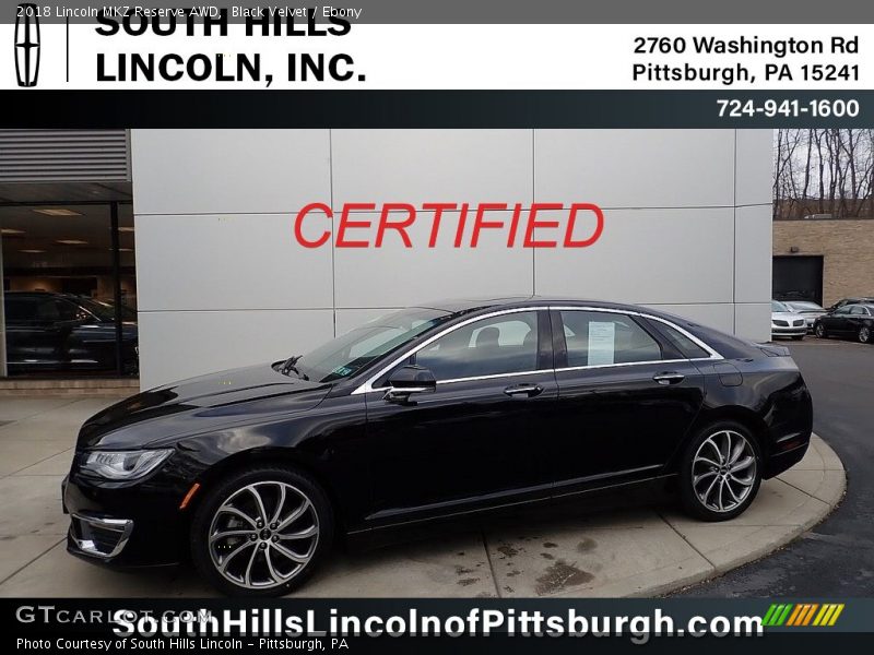 Black Velvet / Ebony 2018 Lincoln MKZ Reserve AWD
