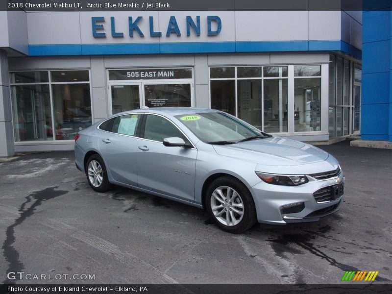 Arctic Blue Metallic / Jet Black 2018 Chevrolet Malibu LT