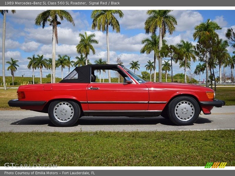 Signal Red / Black 1989 Mercedes-Benz SL Class 560 SL Roadster