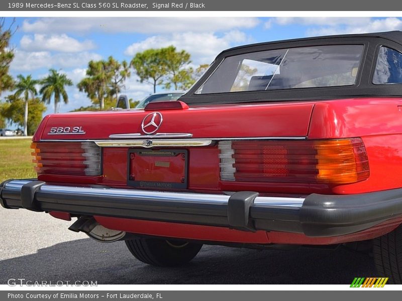 Signal Red / Black 1989 Mercedes-Benz SL Class 560 SL Roadster