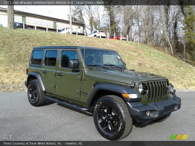 Sarge Green / Black 2021 Jeep Wrangler Unlimited Sport Altitude 4x4