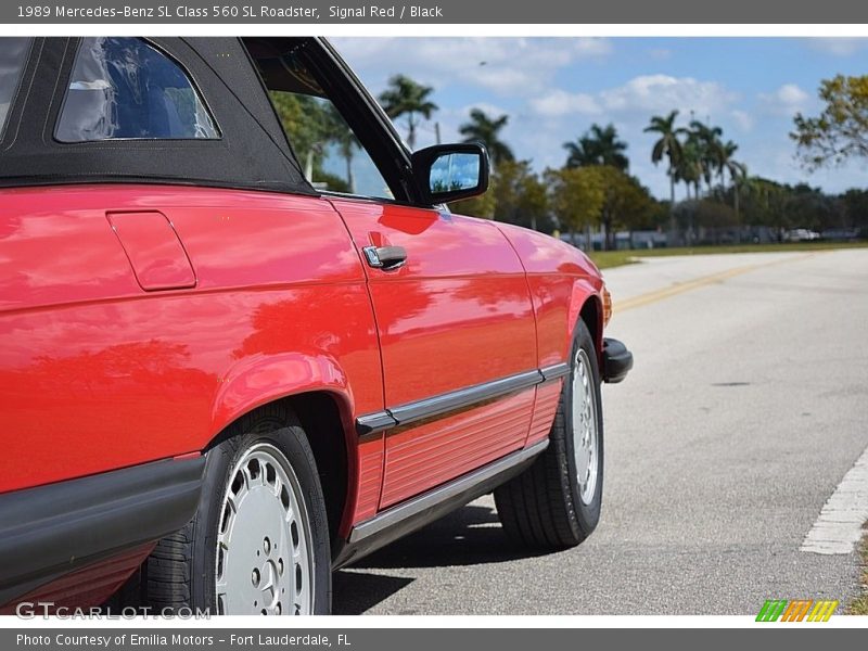 Signal Red / Black 1989 Mercedes-Benz SL Class 560 SL Roadster