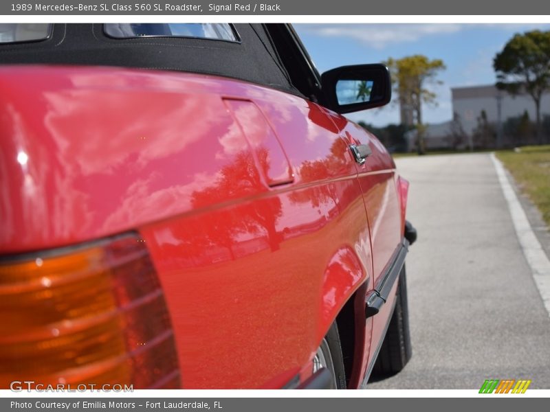 Signal Red / Black 1989 Mercedes-Benz SL Class 560 SL Roadster
