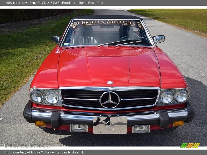 Signal Red / Black 1989 Mercedes-Benz SL Class 560 SL Roadster