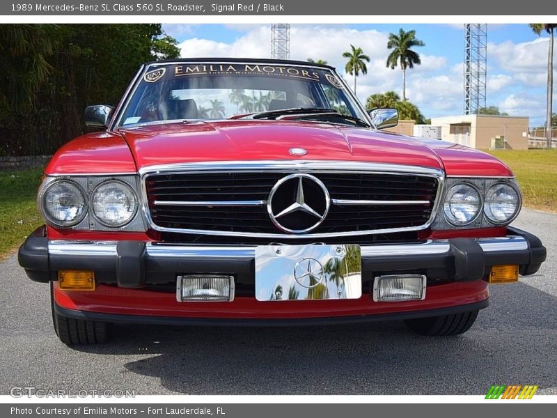 Signal Red / Black 1989 Mercedes-Benz SL Class 560 SL Roadster