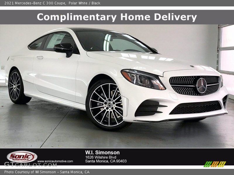 Polar White / Black 2021 Mercedes-Benz C 300 Coupe