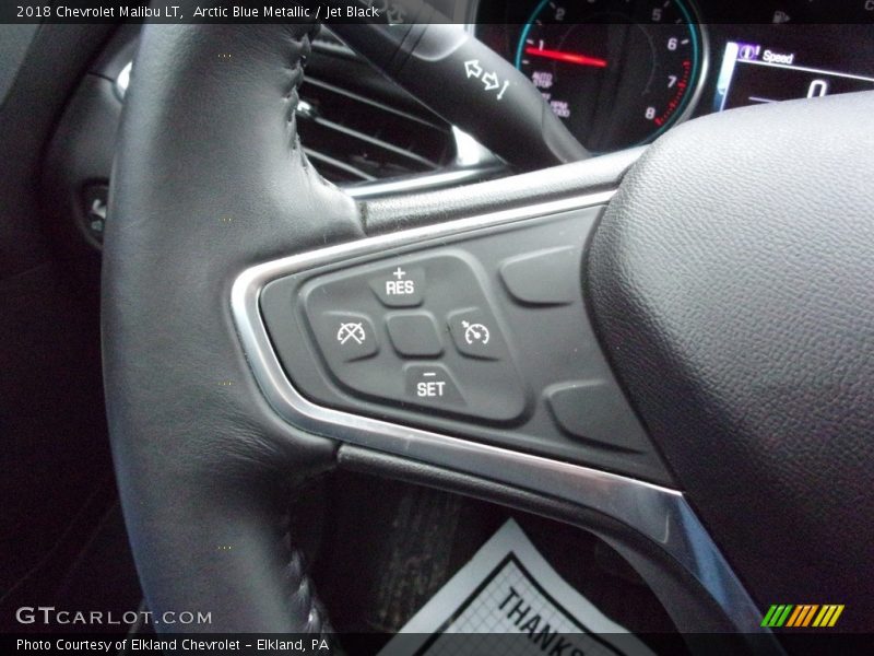Arctic Blue Metallic / Jet Black 2018 Chevrolet Malibu LT