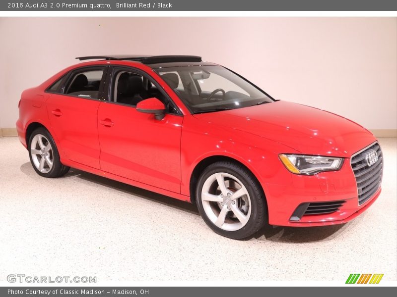 Brilliant Red / Black 2016 Audi A3 2.0 Premium quattro