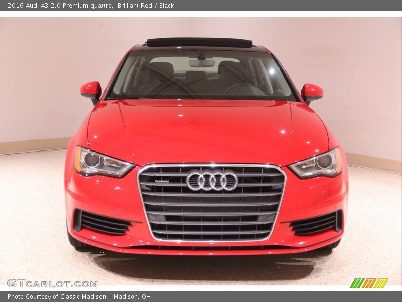 Brilliant Red / Black 2016 Audi A3 2.0 Premium quattro