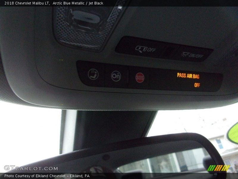 Arctic Blue Metallic / Jet Black 2018 Chevrolet Malibu LT