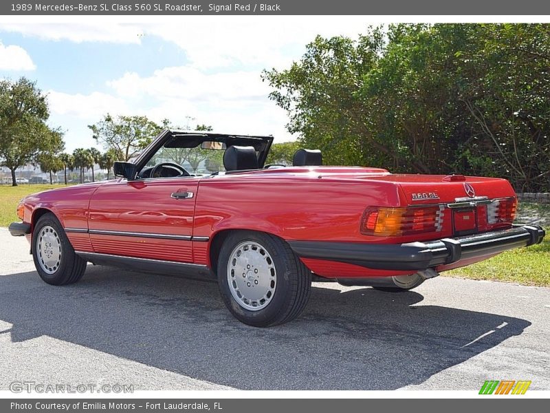 Signal Red / Black 1989 Mercedes-Benz SL Class 560 SL Roadster