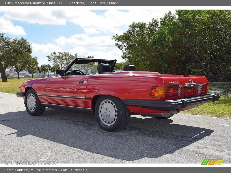 Signal Red / Black 1989 Mercedes-Benz SL Class 560 SL Roadster