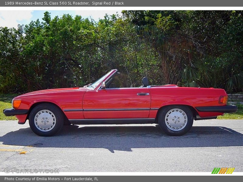 Signal Red / Black 1989 Mercedes-Benz SL Class 560 SL Roadster