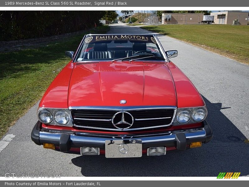 Signal Red / Black 1989 Mercedes-Benz SL Class 560 SL Roadster