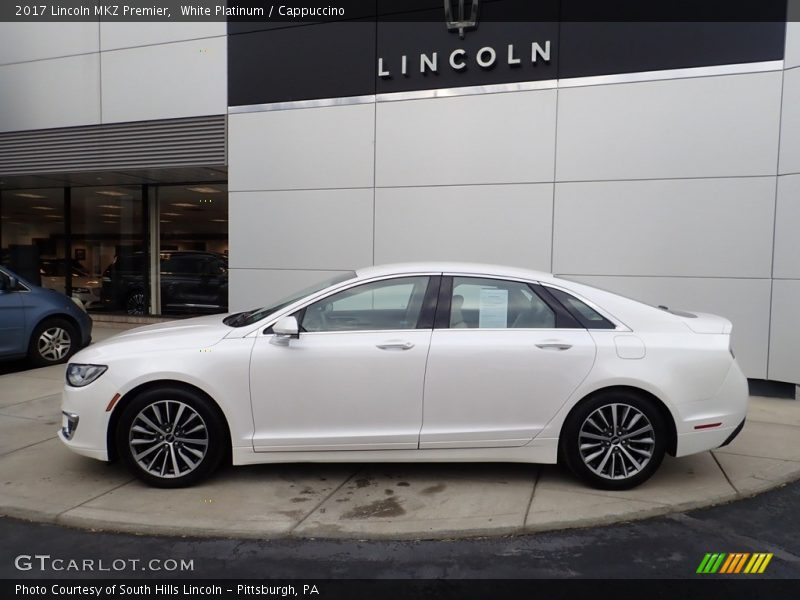 White Platinum / Cappuccino 2017 Lincoln MKZ Premier