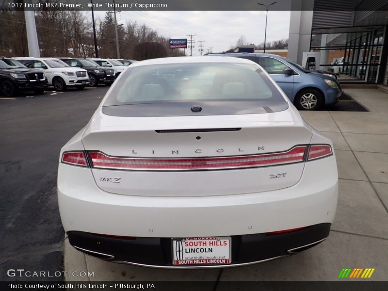 White Platinum / Cappuccino 2017 Lincoln MKZ Premier