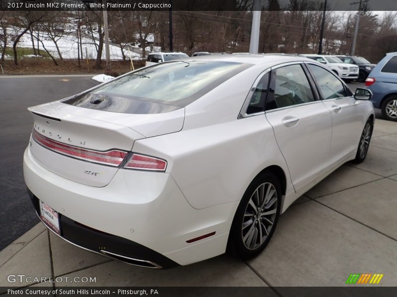 White Platinum / Cappuccino 2017 Lincoln MKZ Premier
