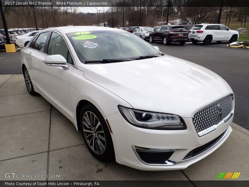 White Platinum / Cappuccino 2017 Lincoln MKZ Premier