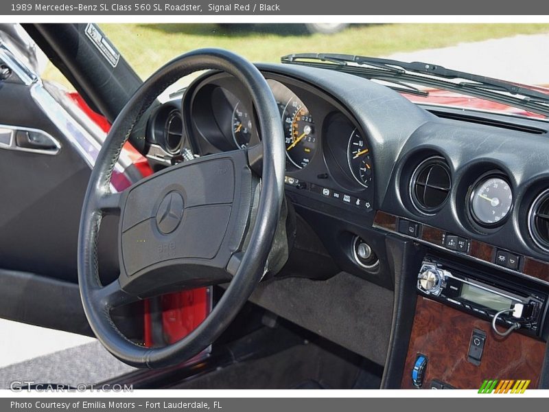 Signal Red / Black 1989 Mercedes-Benz SL Class 560 SL Roadster