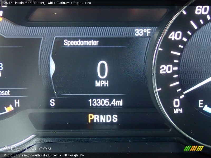 White Platinum / Cappuccino 2017 Lincoln MKZ Premier