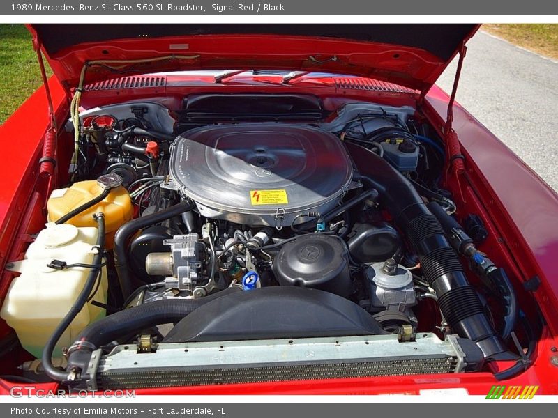 Signal Red / Black 1989 Mercedes-Benz SL Class 560 SL Roadster