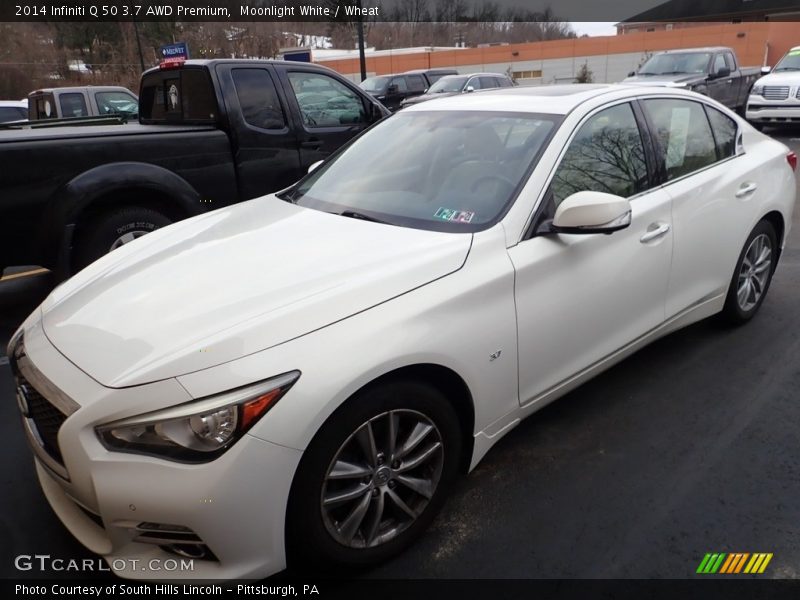 Moonlight White / Wheat 2014 Infiniti Q 50 3.7 AWD Premium