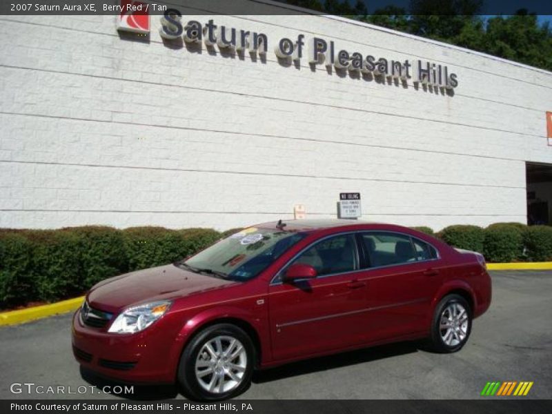 Berry Red / Tan 2007 Saturn Aura XE