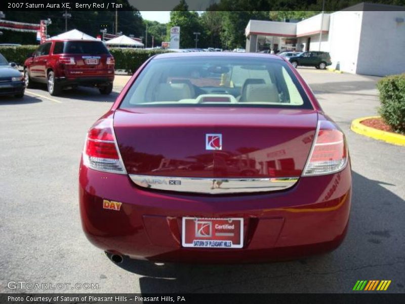 Berry Red / Tan 2007 Saturn Aura XE