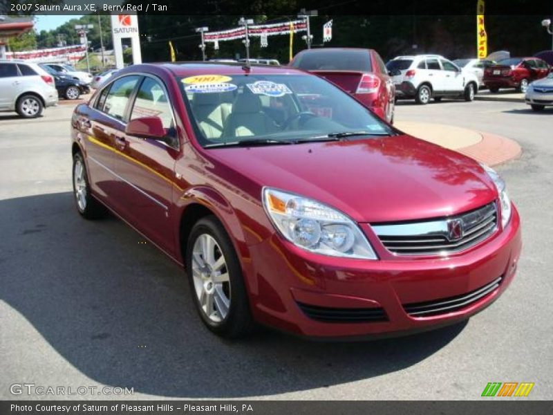 Berry Red / Tan 2007 Saturn Aura XE