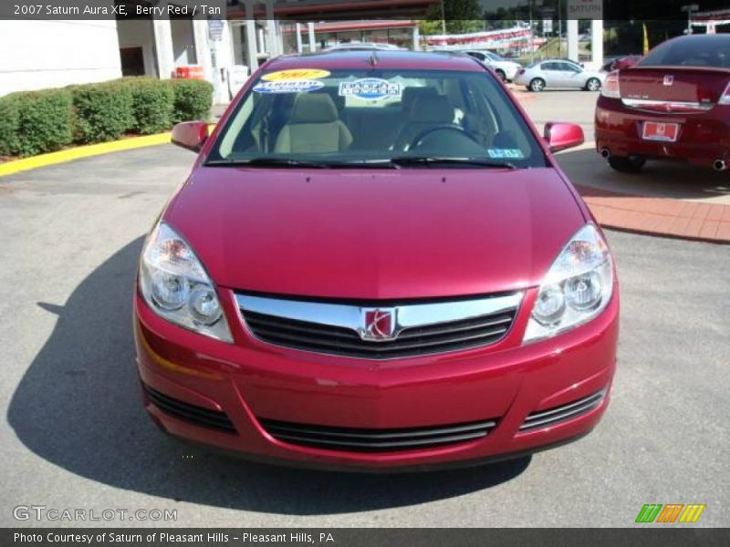 Berry Red / Tan 2007 Saturn Aura XE