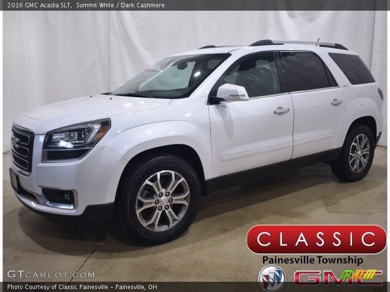 Summit White / Dark Cashmere 2016 GMC Acadia SLT