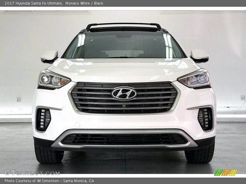 Monaco White / Black 2017 Hyundai Santa Fe Ultimate